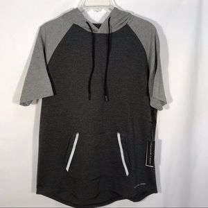 Tahari Sport Short Sleeve Gray Hoodie Mens Size M
